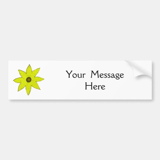 Gele ventiel bumpersticker (Voorkant)