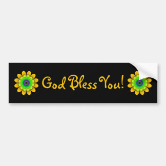 Gele ventilator God zegene U Bumpersticker