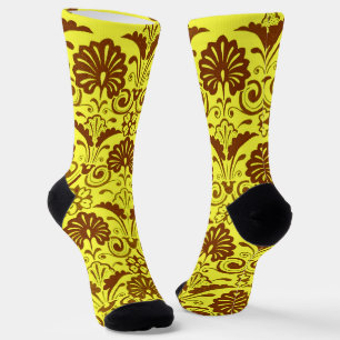 gele ventilatoren en krullenprint sokken