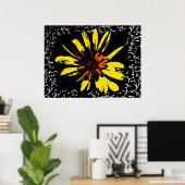 Gele ventilatorkracht poster (Thuiskantoor)