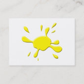 Gele verfsplodge visitekaartje (Achterkant)