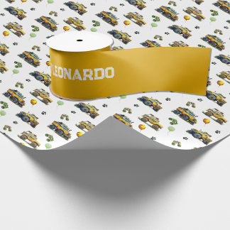 Gele Verjaardag Groet met aangepaste naam Lint