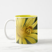 Gele verrassingen tweekleurige koffiemok (Links)