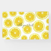 Gele verse citroensegeltekst spandoek (Horizontaal)