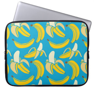 gele verse vruchten tropische banaan naadloos patr laptop sleeve