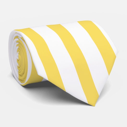 Gele verticale strepen stropdas (Opgerold)