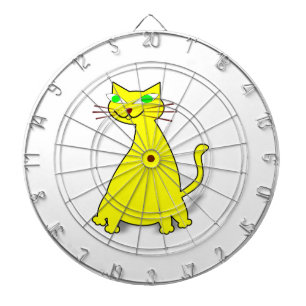 Gele vetkat dartbord