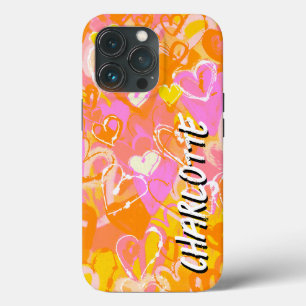 Gele Vibrant Citrus Burst: Graffiti harten iPhone 13 Pro Hoesje