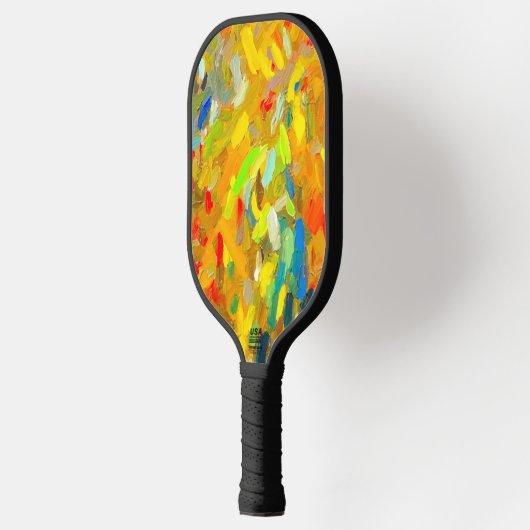 Gele Vinger Schilderen Pickleball Paddle (Links)