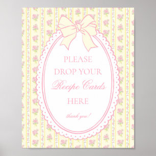 Gele Vintage Fantasie Bloemrijke Deel Eén Recept Poster