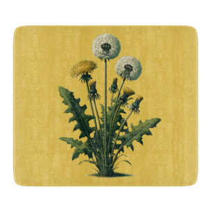 Gele Vintage Paardenbloemen Snijplank