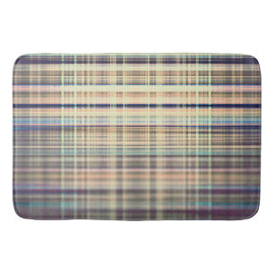 Gele vintage ruwe strepenpatroon badmat