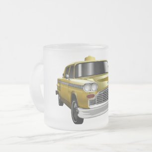 Gele vintage taxi uit New York City Matglas Koffiemok