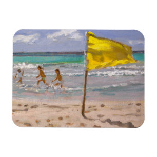 Gele vlag Barbados 2010 Magneet