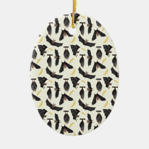 gele vleermuizen keramisch ornament