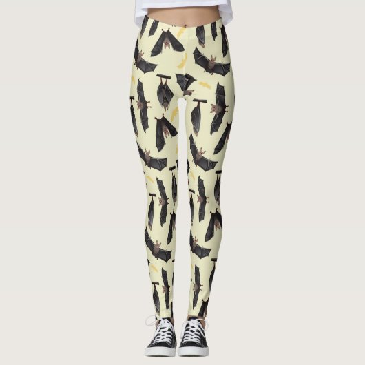 gele vleermuizen leggings (Voorkant)