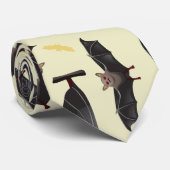 gele vleermuizen stropdas (Opgerold)