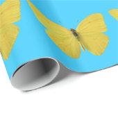 Gele vlinder cadeaupapier (Rol Hoek)