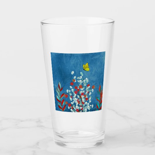 Gele Vlinder Glas (Voorkant)