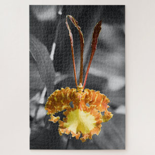Gele vlinder orchidee bloem legpuzzel