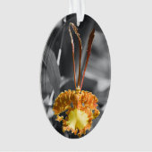 Gele vlinder orchidee bloem ornament (voorkant)