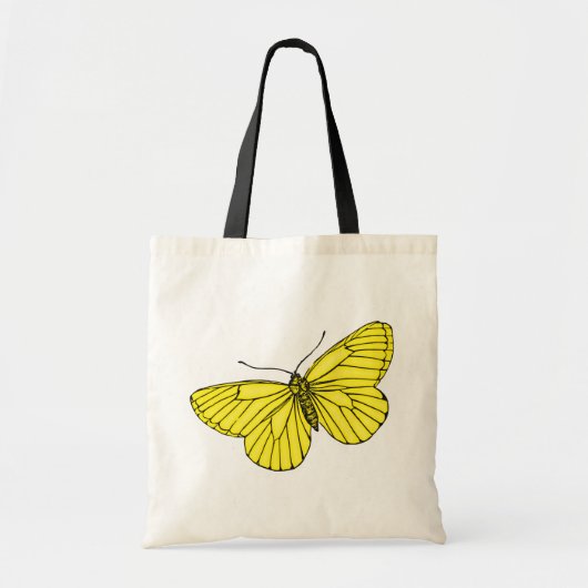 Gele vlinder tote bag (Voorkant)