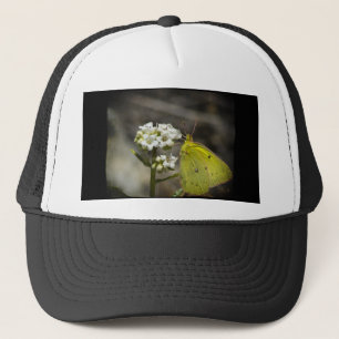 Gele vlinder trucker pet