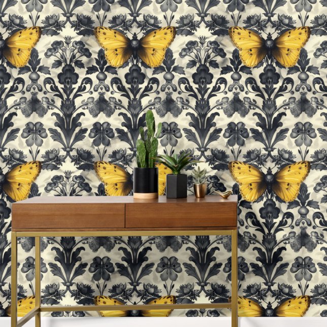  gele vlinder verwijderbaar behang (Creator heeft geüpload)