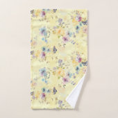 gele vlinderbloemenpastel bad handdoek (Handdoek)