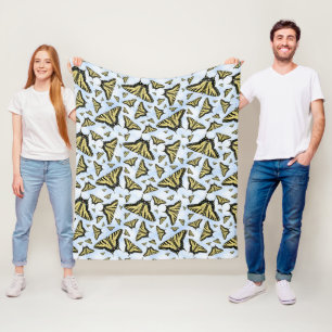 Gele Vlinders Blauwe Lucht Gemiddeld Fleece Deken