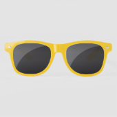 Gele Vlinders Plastic Zonnebril (Voorkant)