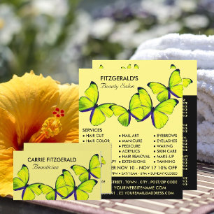 Gele Vlinders, Schoonheidsspecialiste, Schoonheids Flyer