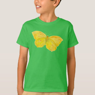 Gele vlindervliegende brimstone t-shirt