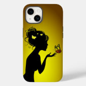 Gele vlindervrouw Case-Mate iPhone case (Achterkant)