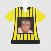 Gele voetganger Referereer Uniform Personalized Ornament (achterkant)