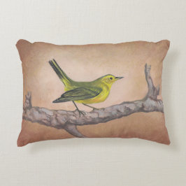 Gele vogel accent kussen