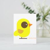 Gele vogel briefkaart (Staand voorkant)