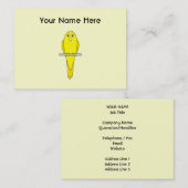 Gele vogel. Canarische. Visitekaartje (Voorkant / Achterkant)