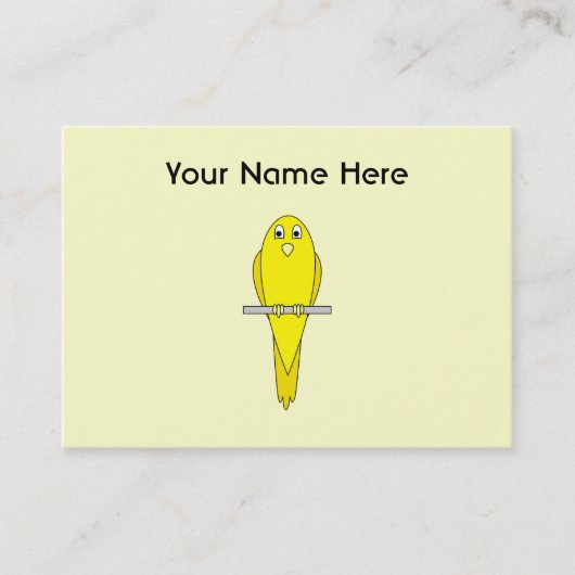 Gele vogel. Canarische. Visitekaartje (Voorkant)