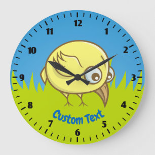Gele Vogel Cartoon Grote Klok