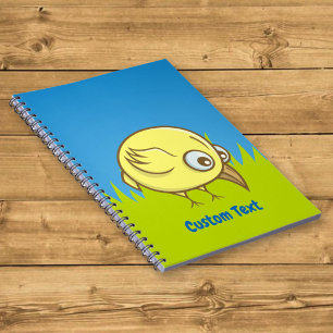 Gele vogel cartoon notitieboek