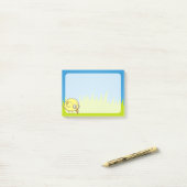 Gele vogel cartoon post-it® notes (Op bureau)