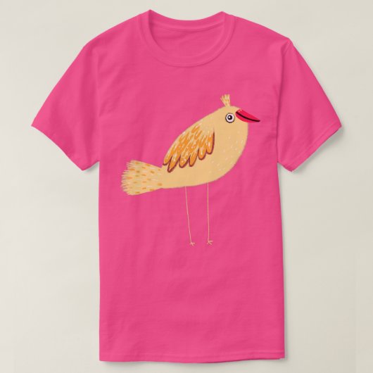 Gele vogel t-shirt (Design voorkant)
