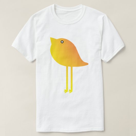 Gele Vogel Vector T-shirt (Design voorkant)