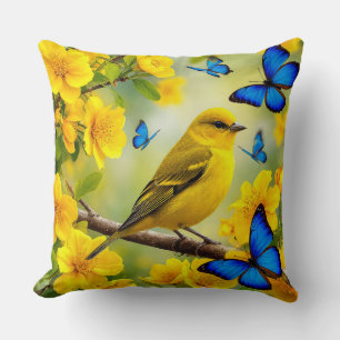 Gele Vogel Woonkamer Accent Huis Decoratie Kussen