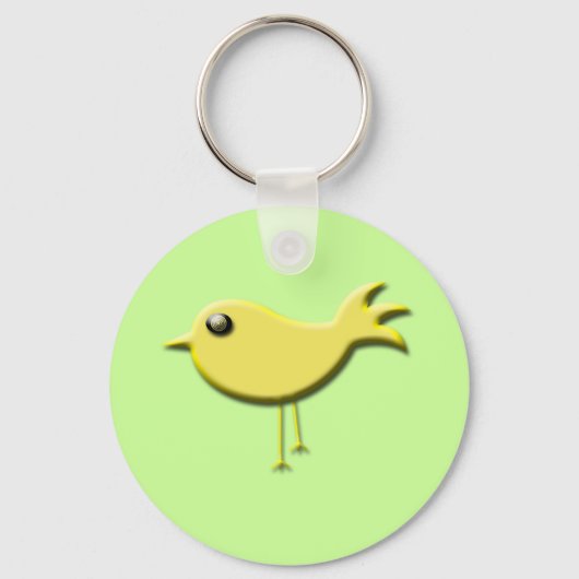 Gele vogelcadeaus sleutelhanger (Voorkant)