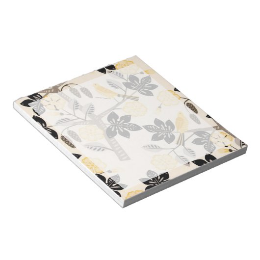 Gele vogels notitieblok (Schuin)