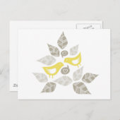 gele vogels zingen liefde briefkaart (Voorkant / Achterkant)