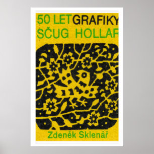 Gele volkspatroon - luciferdoosje print - Tsjechis