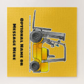 Gele vorkheftruck Vrachtwagen JigSaw Puzzle Board Legpuzzel (Horizontaal)